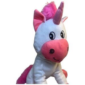 Vintage Rhode Island Novelty White & Pink Unicorn Plush 13" Stuffed Animal
